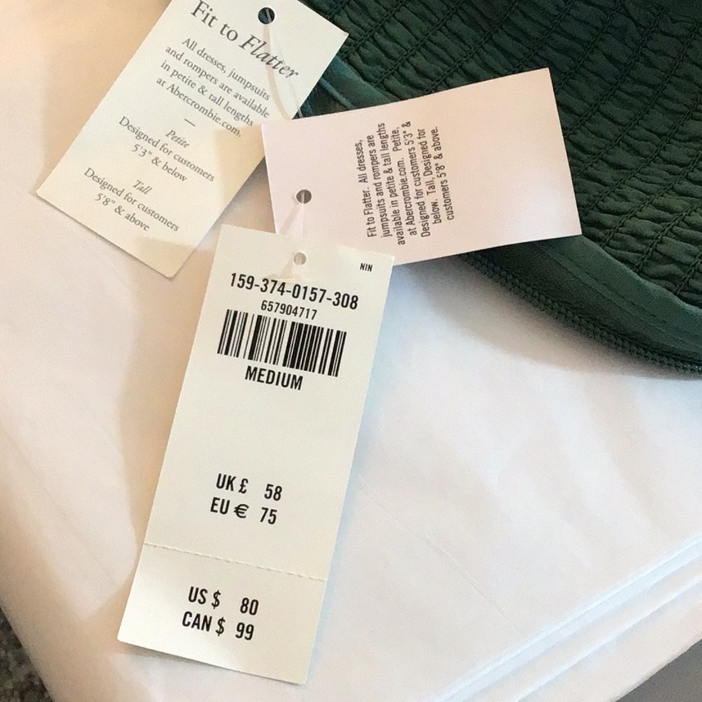 Abercrombie and Fitch Green and White Floral Dress - Picture 6 of 6